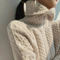 Aveline Braided Turtleneck Sweater